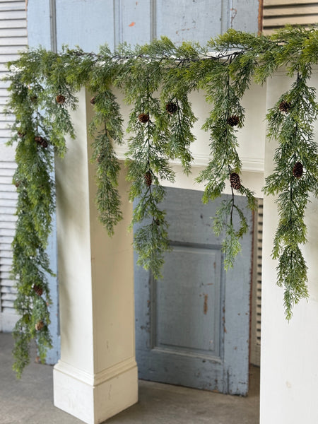 Conifer Vale Weeping Garland | 7.5' | NOT CURRENTLY IN STOCK-New For Holiday 2026!