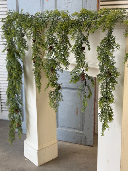 Conifer Vale Weeping Garland | 7.5' | NOT CURRENTLY IN STOCK-New For Holiday 2026!
