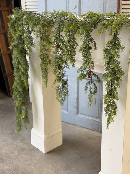Conifer Vale Weeping Garland | 7.5' | NOT CURRENTLY IN STOCK-New For Holiday 2026!