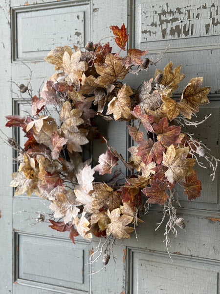 Frostbound Leaves Wreath | 22" | NOT CURRENTLY IN STOCK-New For Holiday 2026!