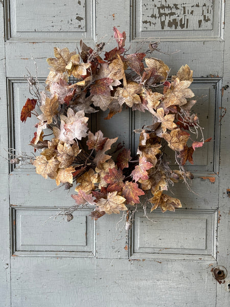 Frostbound Leaves Wreath | 22" | NOT CURRENTLY IN STOCK-New For Holiday 2026!
