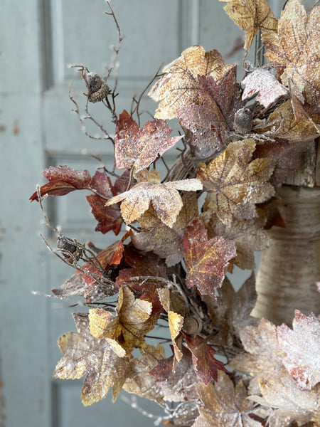 Frostbound Leaves Wreath | 22" | NOT CURRENTLY IN STOCK-New For Holiday 2026!