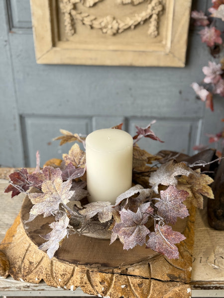 Frostbound Leaves Candle Ring | 16" | NOT CURRENTLY IN STOCK-New For Holiday 2026!