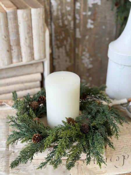 Crosswoods Juniper Candle Ring | 16” | NOT CURRENTLY IN STOCK-New For Holiday 2026!