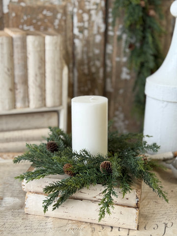 Crosswoods Juniper Candle Ring | 11” | NOT CURRENTLY IN STOCK-New For Holiday 2026!