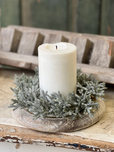 Snowslip Pine Candle Ring | 10"