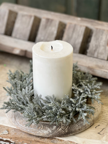 Snowslip Pine Candle Ring | 10"