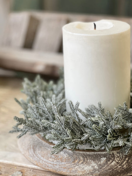 Snowslip Pine Candle Ring | 10"