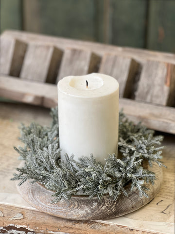 Snowslip Pine Candle Ring | 10"