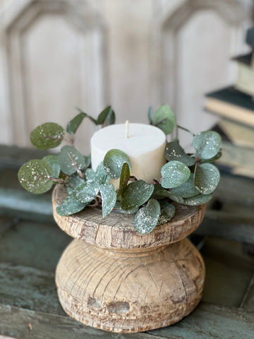 Crisp Air Eucalyptus Candle Ring (w/ frost effect) | 8" | SOLD OUT