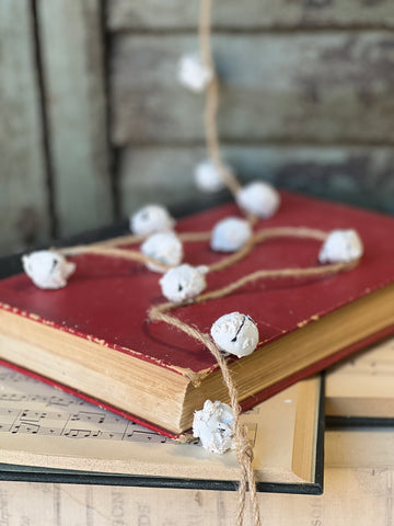 Winter White Bell Garland | 6' | Small | NEW CLOSEOUT + CLEAN UP SPECIAL!  From $1.95 - Last 192pcs!