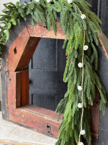 Winter White Bell Garland | 6' | Small | CASE PACK SPECIAL!  $2.95