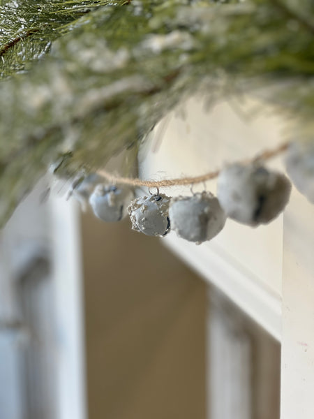 Winter White Bell Garland | 6' | Large | CASE PACK SPECIAL!  $3.95
