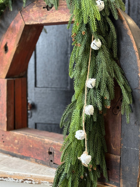 Winter White Bell Garland | 6' | Large | CASE PACK SPECIAL!  $3.95