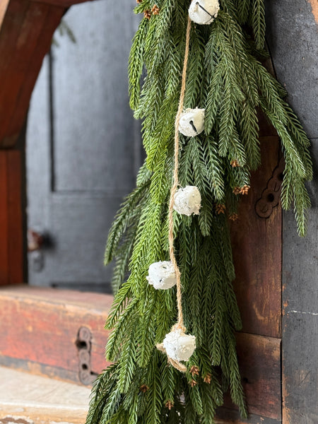 Winter White Bell Garland | 6' | Large | CASE PACK SPECIAL!  $3.95