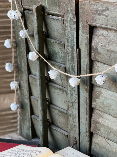 Winter White Bell Garland | 6' | Large | CASE PACK SPECIAL!  $3.95