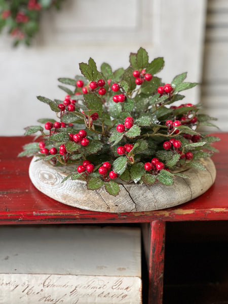 Holly Half Sphere w/ Berry | 10" | SOLD OUT