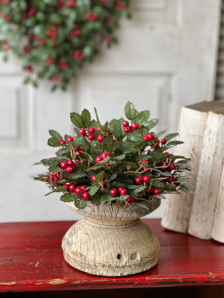 Holly Half Sphere w/ Berry | 10" | SOLD OUT