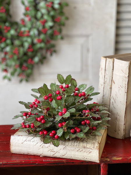 Holly Half Sphere w/ Berry | 10" | SOLD OUT