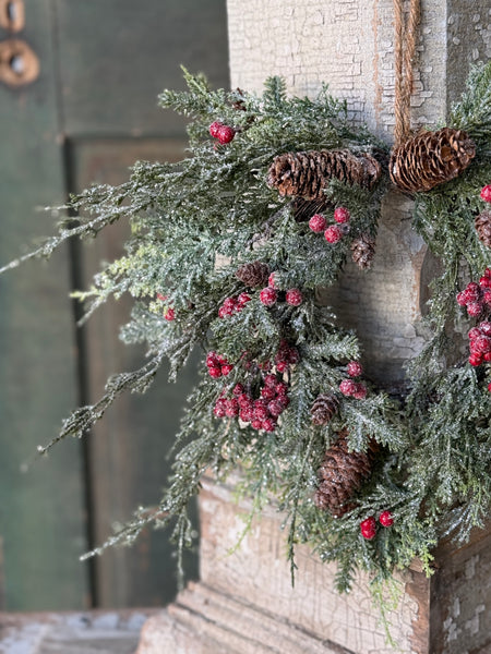 Divinity Berry Hanging Wreath | 14" | NOT CURRENTLY IN STOCK-New For Holiday 2026!