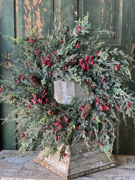 Divinity Berry Cedar Wreath | 30" | SOLD OUT