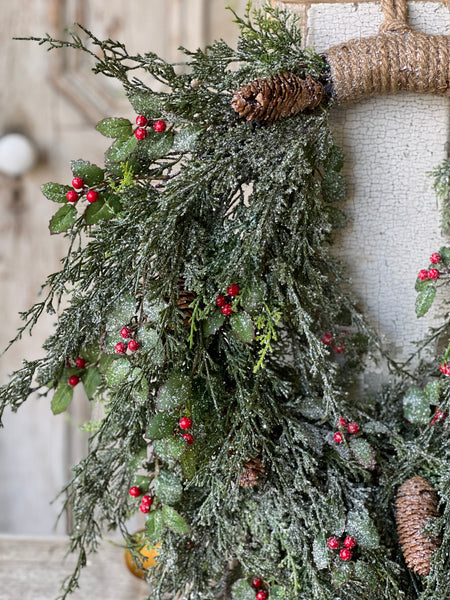 Holly Hill Cedar Hanging Wreath | 26" | SOLD OUT