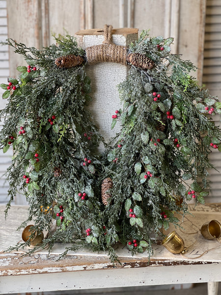 Holly Hill Cedar Hanging Wreath | 26" | SOLD OUT