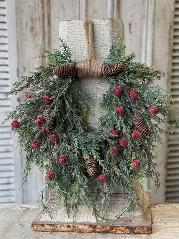 Shining Balsam Berry Hanging Wreath | 16" | NOT CURRENTLY IN STOCK-New For Holiday 2026!
