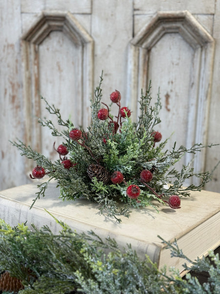 Shining Balsam Berry Half Sphere | 10" | NOT CURRENTLY IN STOCK-New For Holiday 2026!