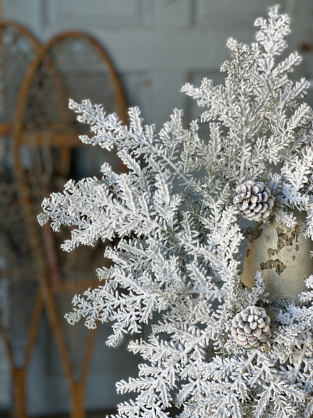 Snowy Hemingway Fir Candle Ring | 22" | Limited Stock - Last 96pcs!