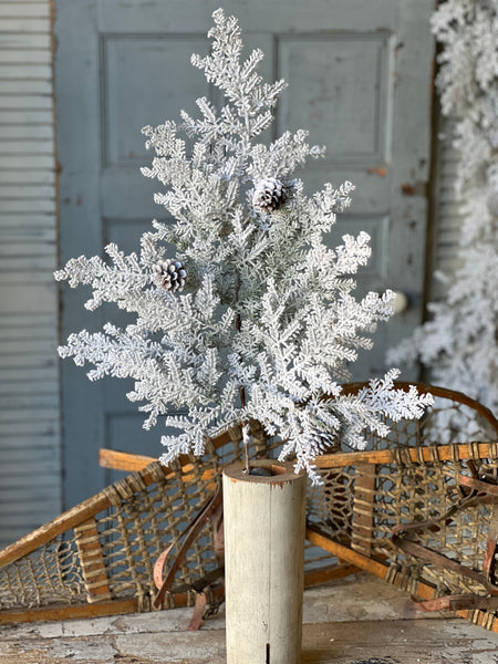 Snowy Hemingway Fir Spray | 36"