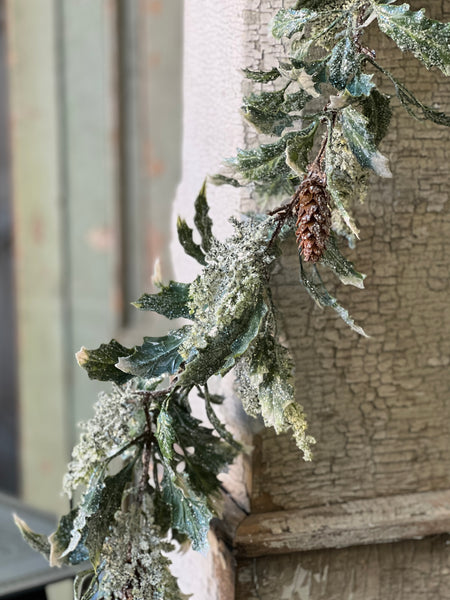 Iced Calgary Holly Garland | 6'