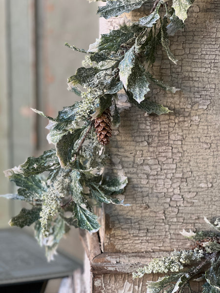 Iced Calgary Holly Garland | 6'