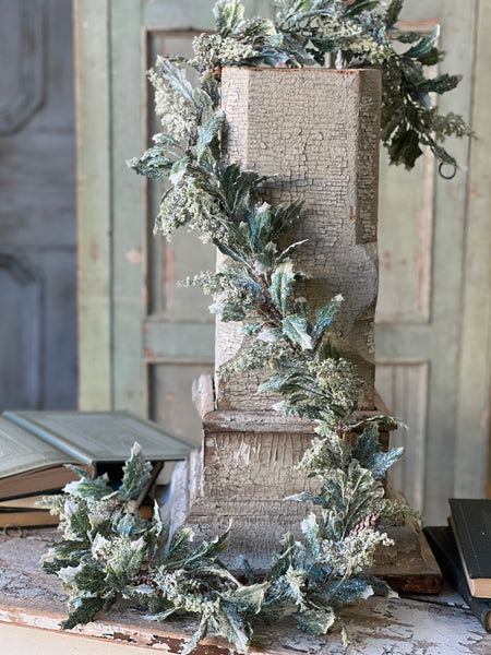 Iced Calgary Holly Garland | 6'