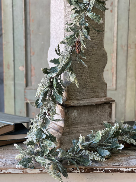 Iced Calgary Holly Garland | 6'