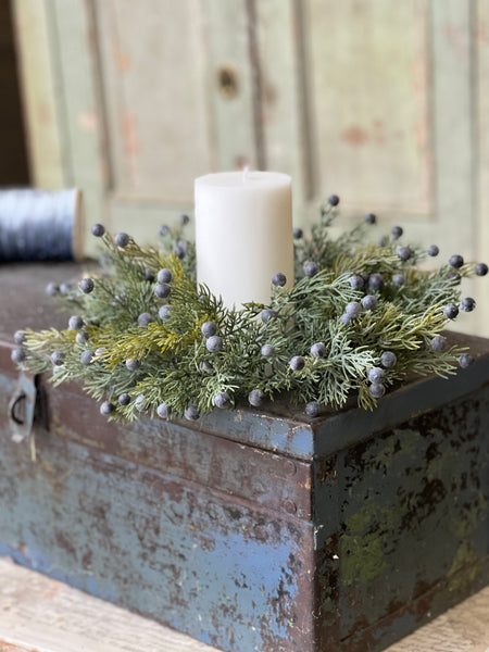 Midnight Juniper Candle Ring | 15" | Limited Stock - Last 54pcs!