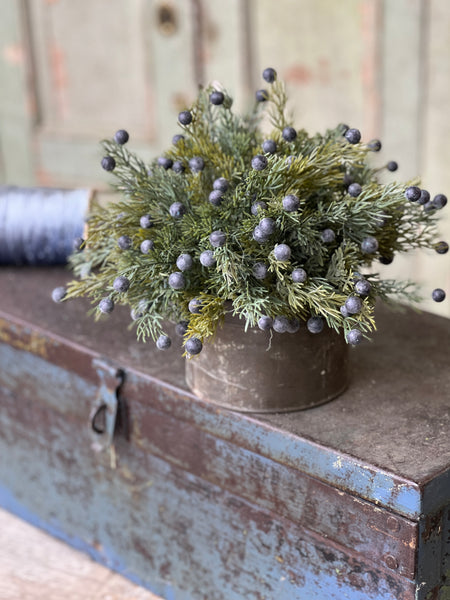 Midnight Juniper Half Sphere | 12"