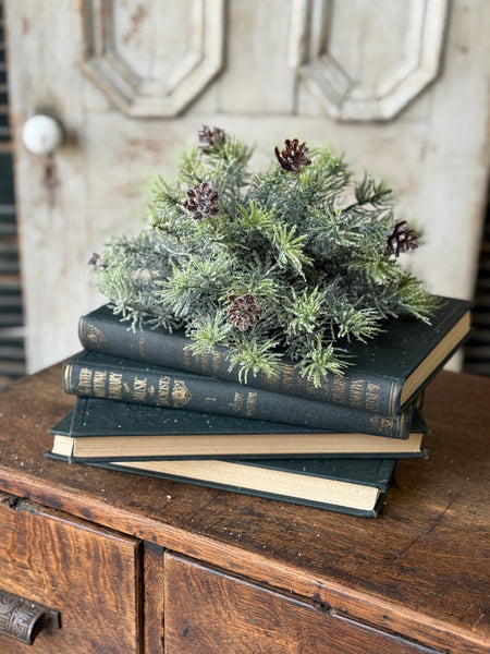 Glitter Laced Cedar Half Sphere | 12" | NOT CURRENTLY IN STOCK-New For Holiday 2026!