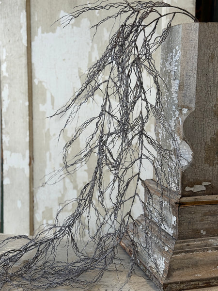Silvered Strands Hanging Vine | 57" | NOT CURRENTLY IN STOCK-New For Holiday 2026!