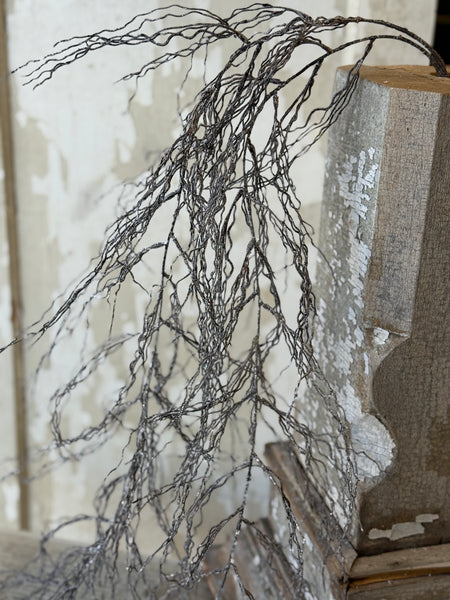 Silvered Strands Hanging Vine | 57" | NOT CURRENTLY IN STOCK-New For Holiday 2026!