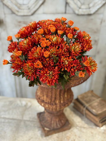 Comrade Mum Bush | 15.5" | Flame | NOT CURRENTLY IN STOCK-New For Holiday 2026!