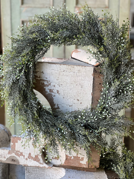 Shimmering Cedar Wreath | 22" | Limited Stock - Last 20pcs!