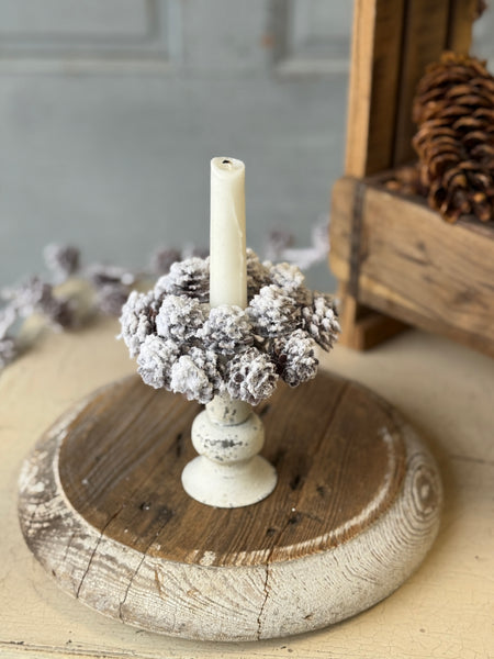 Snow Creek Cone Candle Ring | 4” | NOT CURRENTLY IN STOCK-New For Holiday 2026!