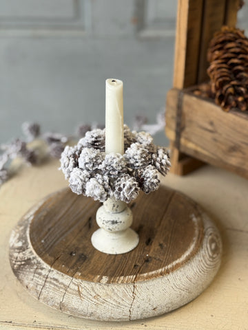 Snow Creek Cone Candle Ring | 4” | NOT CURRENTLY IN STOCK-New For Holiday 2026!