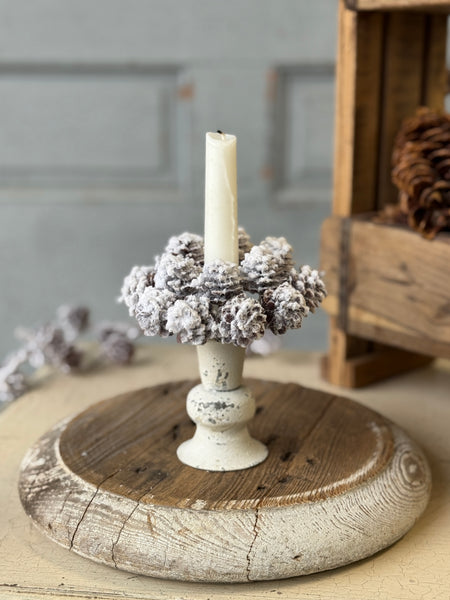 Snow Creek Cone Candle Ring | 4” | NOT CURRENTLY IN STOCK-New For Holiday 2026!