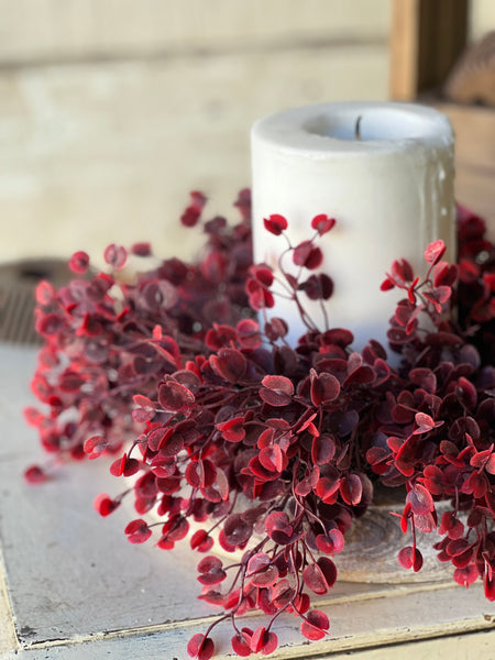 Rushing Red Leaves Candle Ring | 14" | SOLD OUT