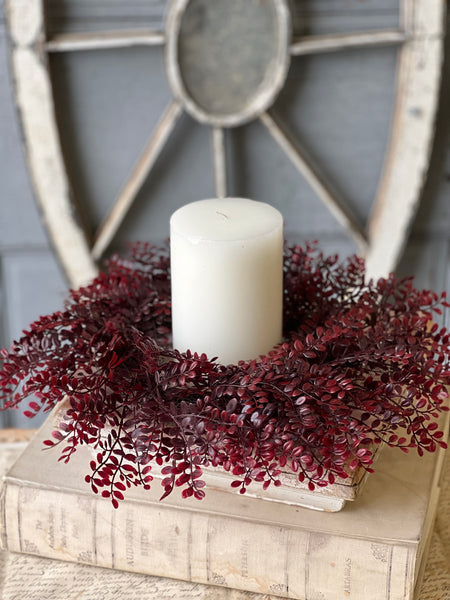Red Ruta Rue Candle Ring | 16" | CLEAN UP SPECIAL!  From $7.95 - Last 54pcs!