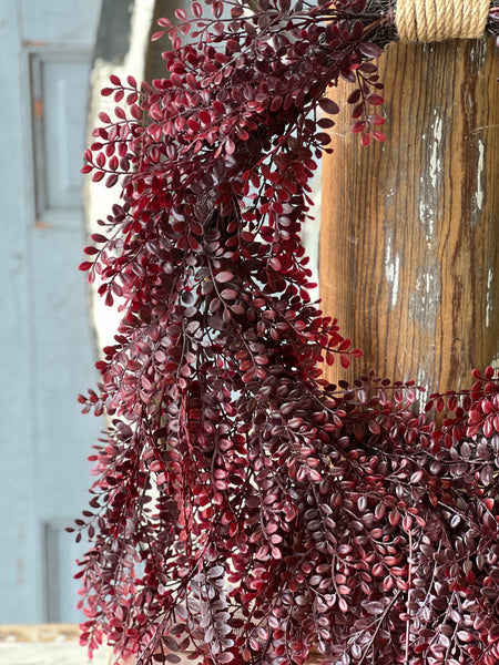 Red Ruta Rue Hanging Wreath | 24" | CLEAN UP SPECIAL!  From $14.95 - Last 34pcs!