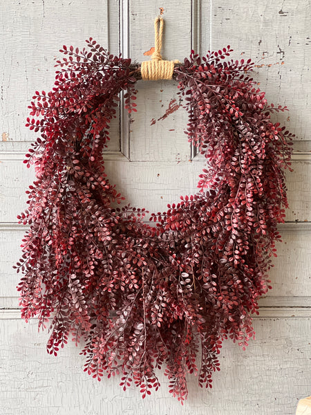 Red Ruta Rue Hanging Wreath | 24" | CLEAN UP SPECIAL!  From $14.95 - Last 34pcs!