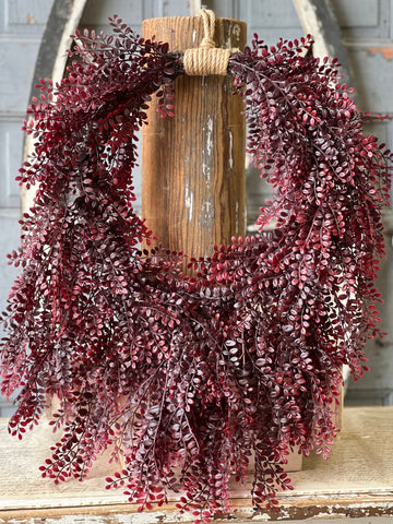 Red Ruta Rue Hanging Wreath | 24" | CLEAN UP SPECIAL!  From $14.95 - Last 34pcs!